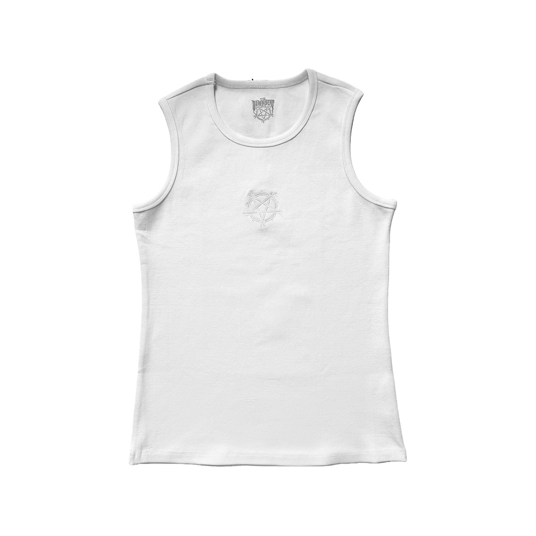 RIBBED TANK TOP - WHITE