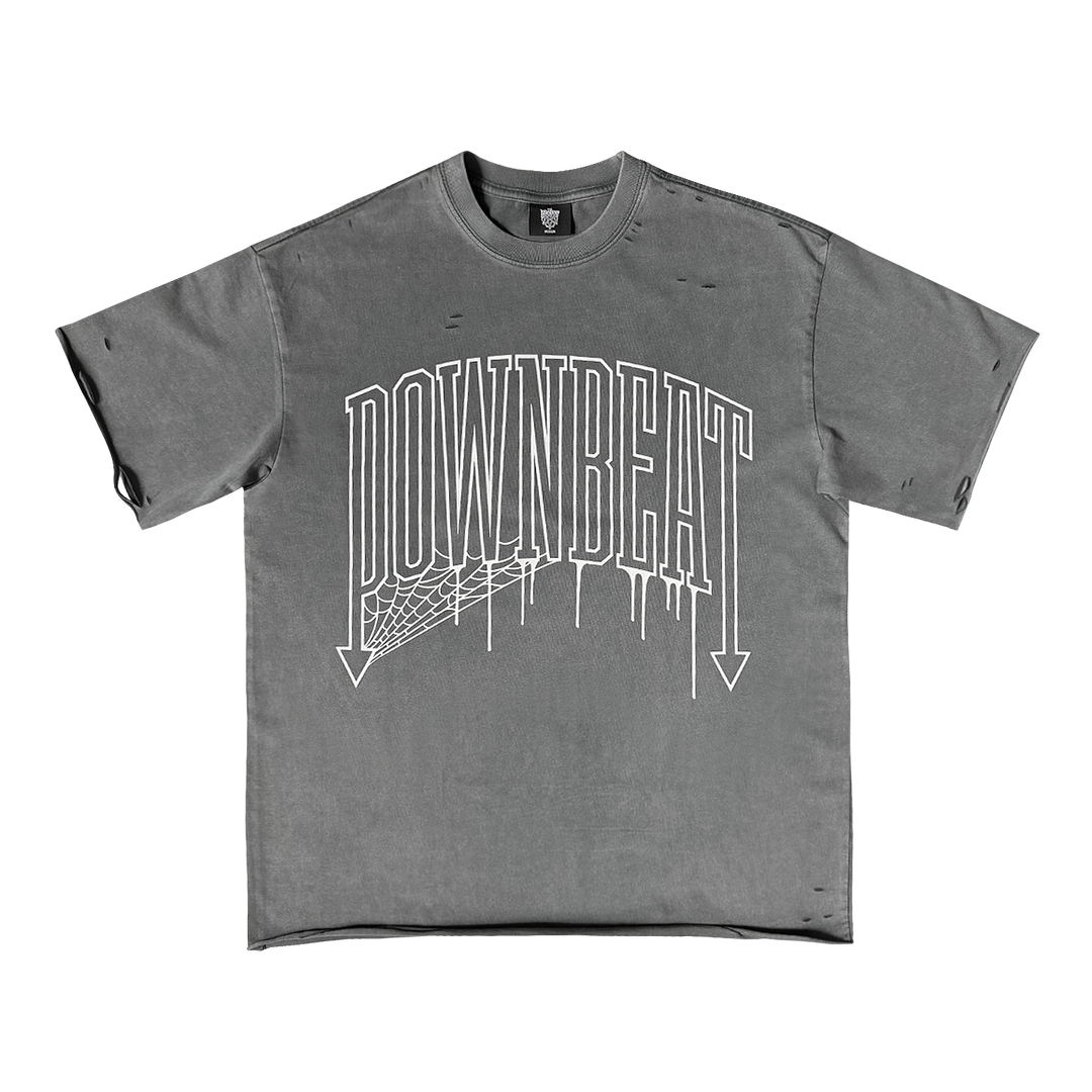 DOWNBEAT DISTRESSED GREY TEE